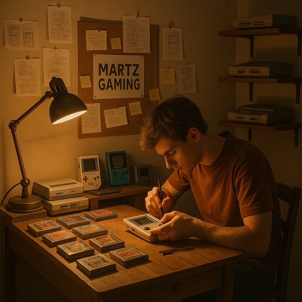 MartZ Gaming reparando sus primeras consolas en el garaje