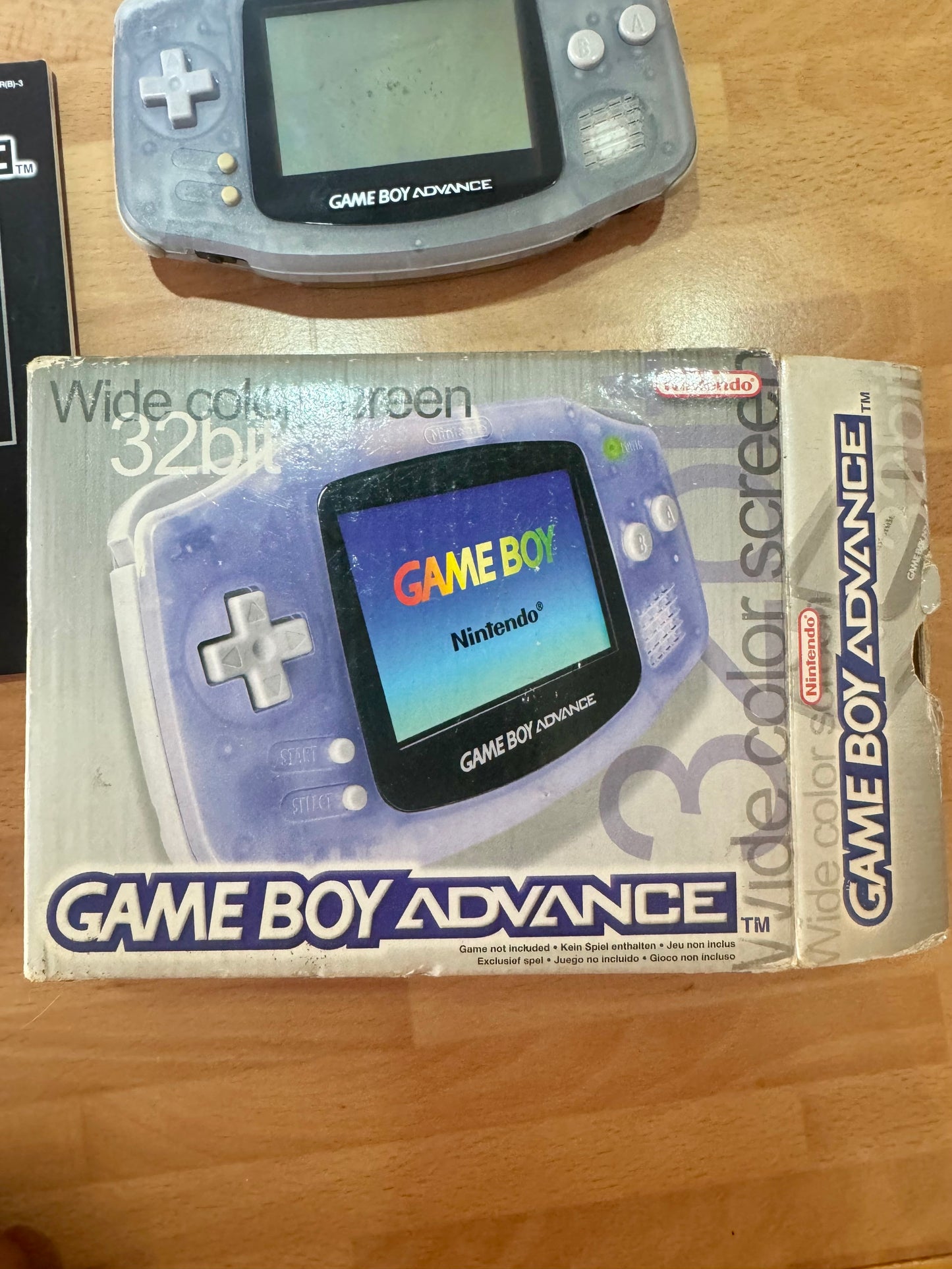 Nintendo Game Boy Advance Transparente Glacier Completa Original Retro Coleccionista
