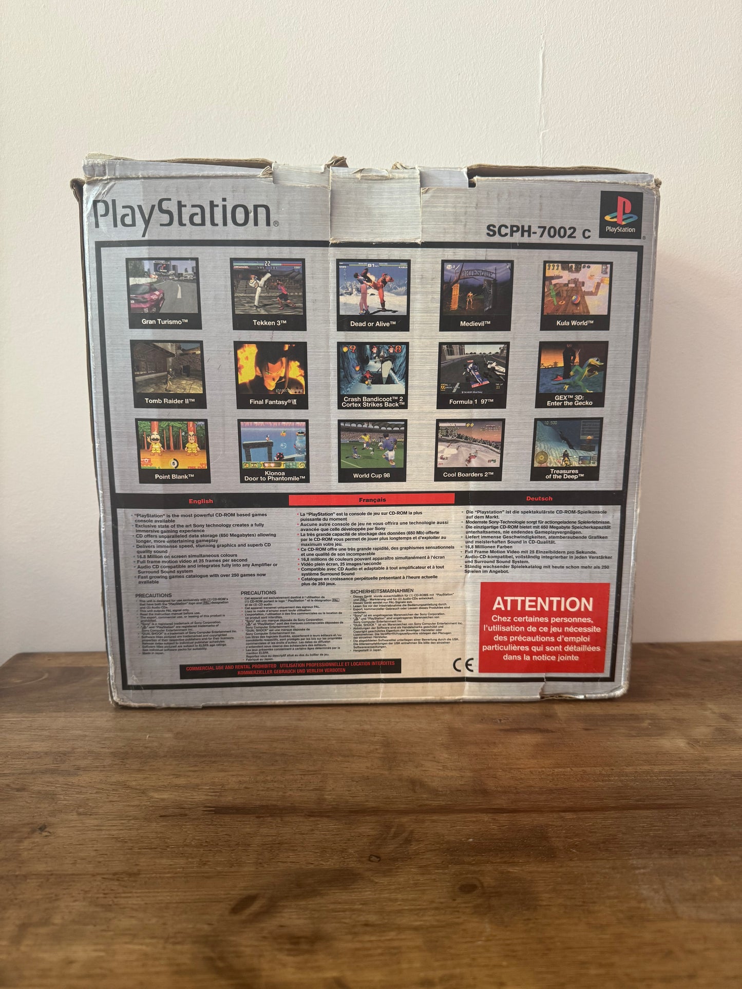 Sony PlayStation 1 (PS1) – Consola Original PAL España | Completa con caja, manual y demo.