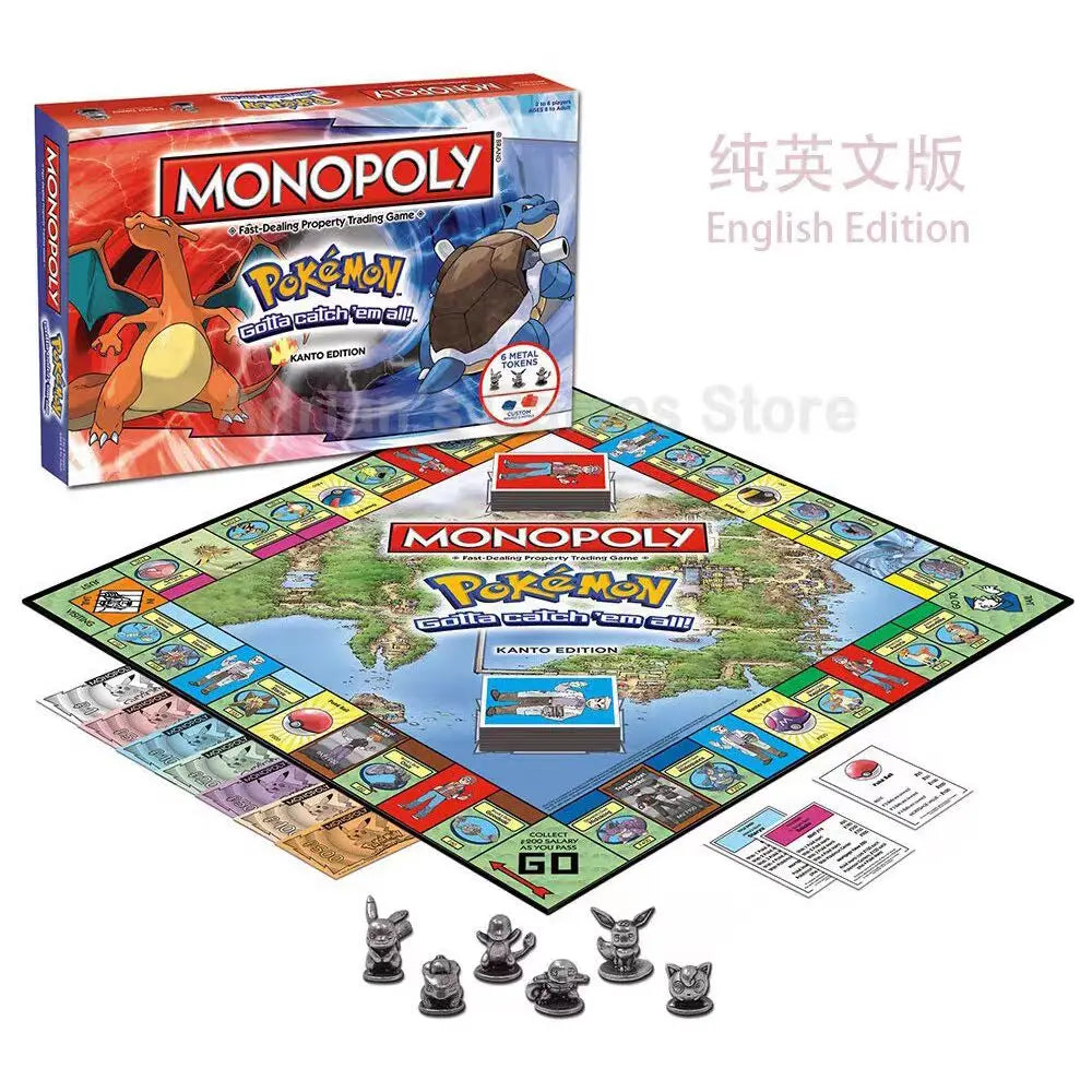 PMonopoly Pokémon Johto Edition | Juego de Mesa | Versión en Inglés