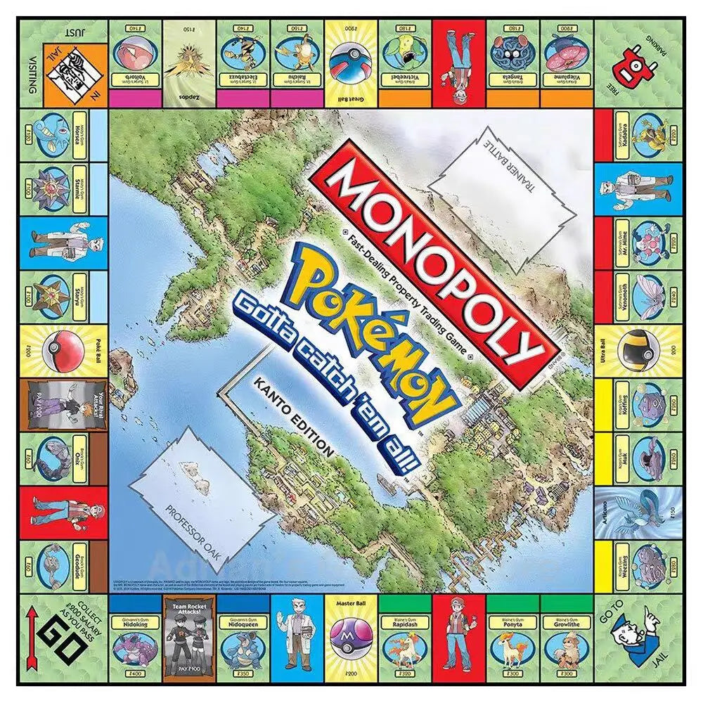 PMonopoly Pokémon Johto Edition | Juego de Mesa | Versión en Inglés