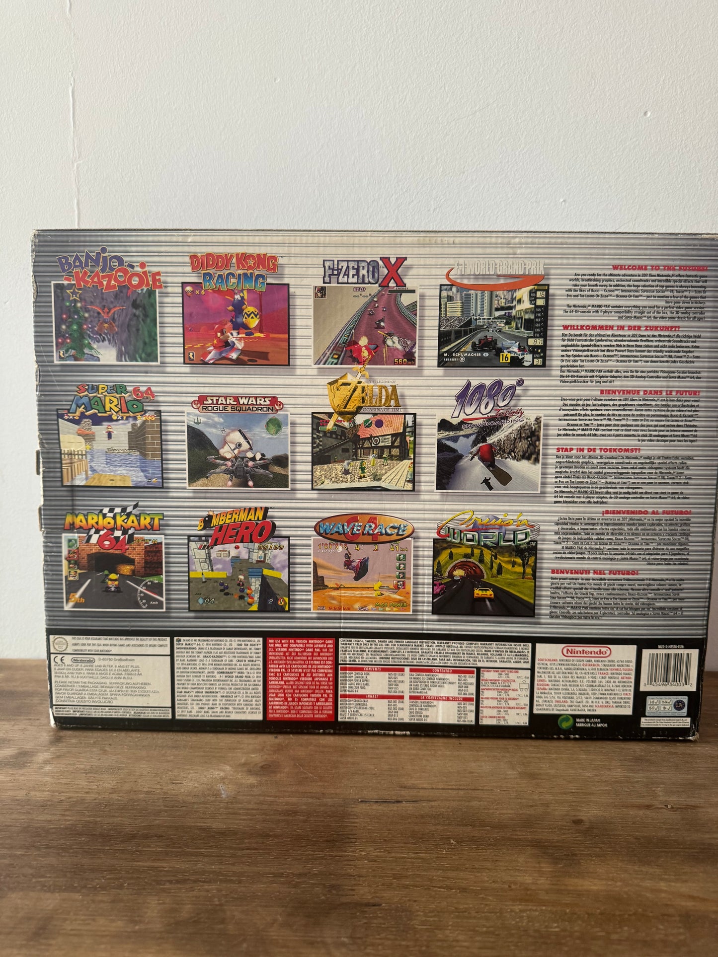 ⭐ Nintendo 64 Mario Pak – Versión No Sleeves | Completa con caja original | PAL