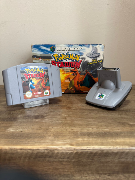 ¡Pokemon Stadium con caja y expansion pack para nintendo 64!